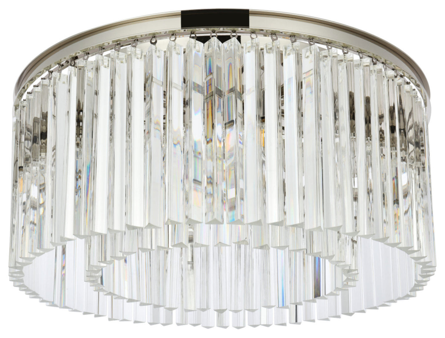 Elegant Lighting 1208F31/RC Sydney 8 Light 32"W Flush Mount Drum - PolishedBy Elegant Furniture & Lighting