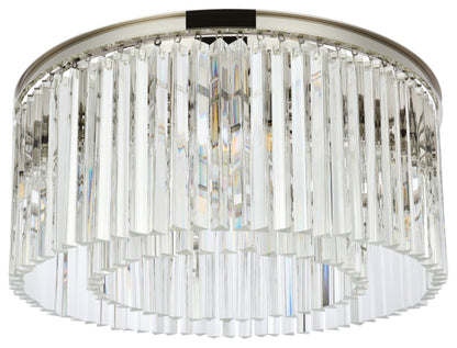 Elegant Lighting 1208F31/RC Sydney 8 Light 32"W Flush Mount Drum - PolishedBy Elegant Furniture & Lighting