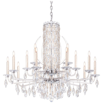 Schonbek Rs8315N-48H 15 Light Crystal Chandelier, Antique SilverBy Schonbek