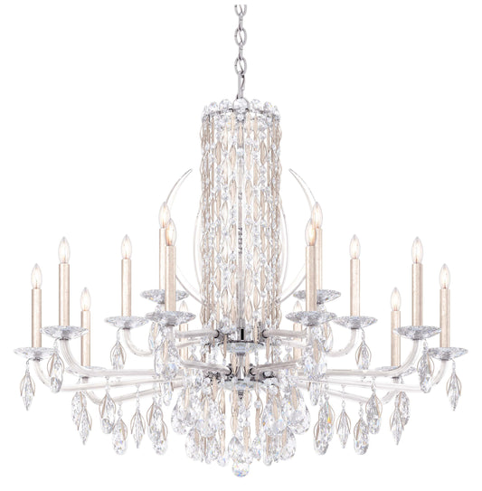 Schonbek Rs8315N-48H 15 Light Crystal Chandelier, Antique SilverBy Schonbek