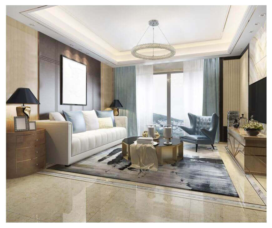 Allegri Lina 48" LED Pendant, Polished Chrome With Firenze CrystalBy Allegri Crystal by Kalco Lighting