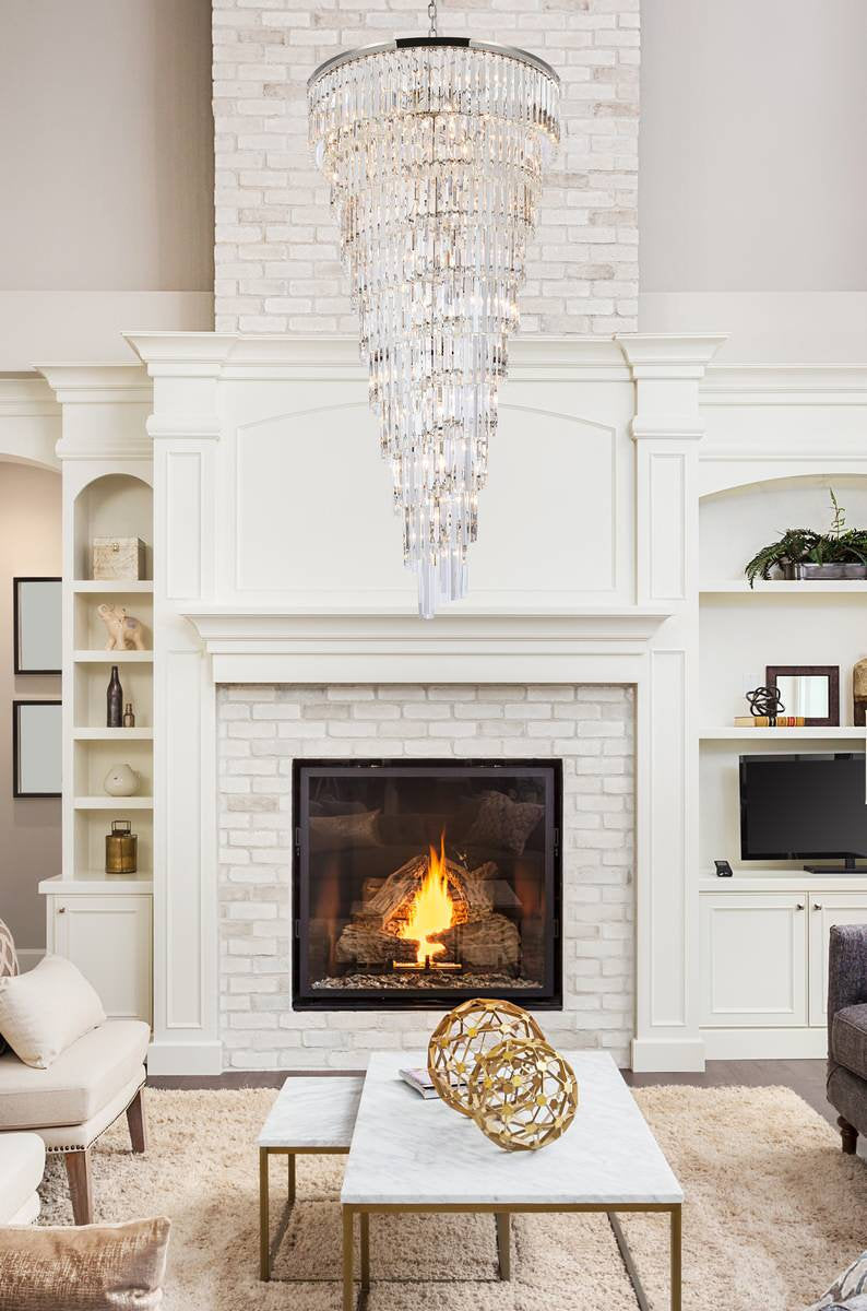 Elegant Lighting 36.5" Spiral Crystal ChandelierBy Elegant Furniture & Lighting