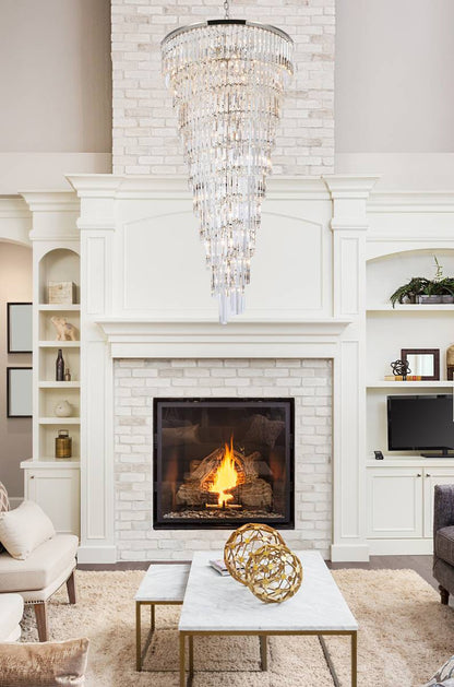 Elegant Lighting 36.5" Spiral Crystal ChandelierBy Elegant Furniture & Lighting
