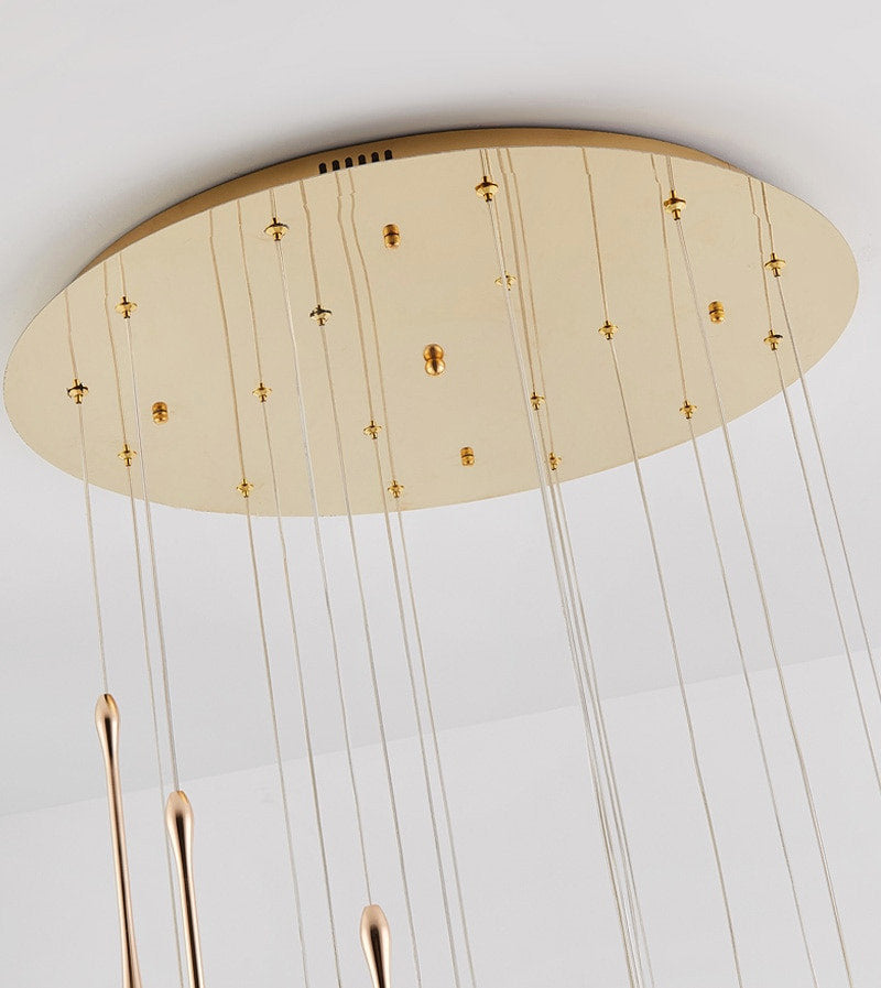 Stresa | Spiral Design Staircase Chandelier, 25 LightsBy Miron Demid LLC