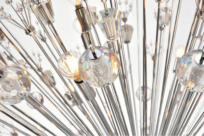 Elegant Lighting 2500D50C Vera 50 inch crystal starburst round pendant in chromeBy Elegant Furniture & Lighting