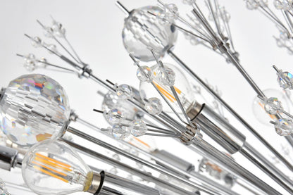 Elegant Lighting 2500D48C Vera 48 inch crystal starburst oval pendant in chromeBy Elegant Furniture & Lighting