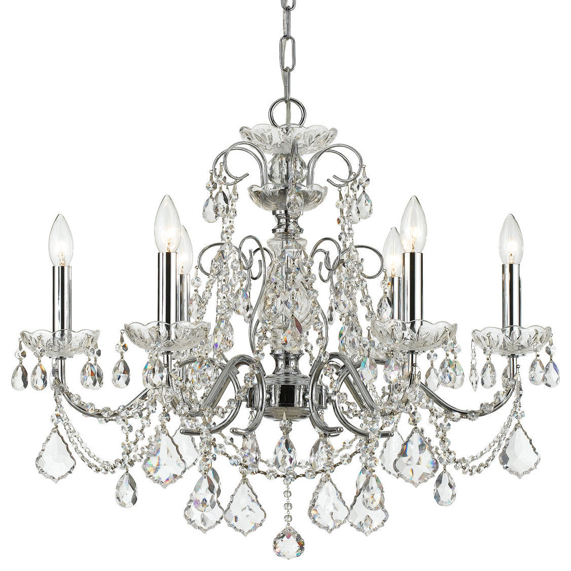 Crystorama Lighting Group 3226-CL-S Imperial 6 Light 26"W Crystal - PolishedBy Crystorama Lighting