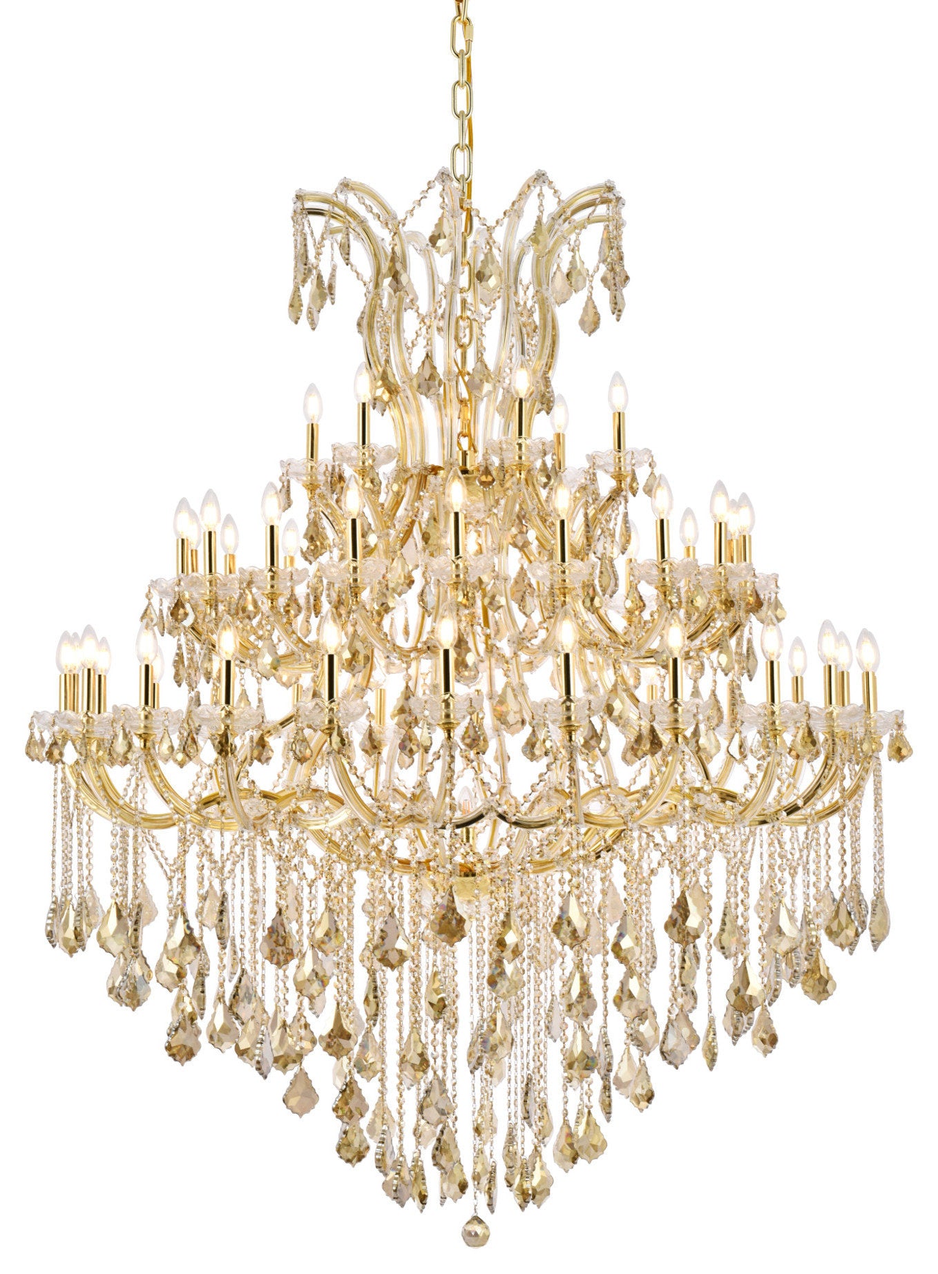 Elegant Lighting 2800G60-GT/RC Maria Theresa 49 Light 60"W - GoldBy Elegant Furniture & Lighting