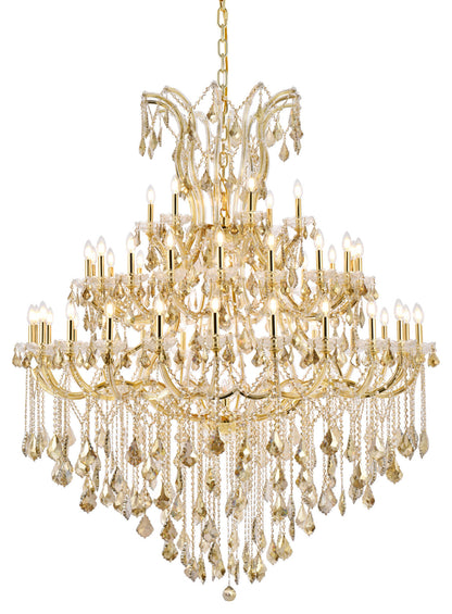 Elegant Lighting 2800G60-GT/RC Maria Theresa 49 Light 60"W - GoldBy Elegant Furniture & Lighting
