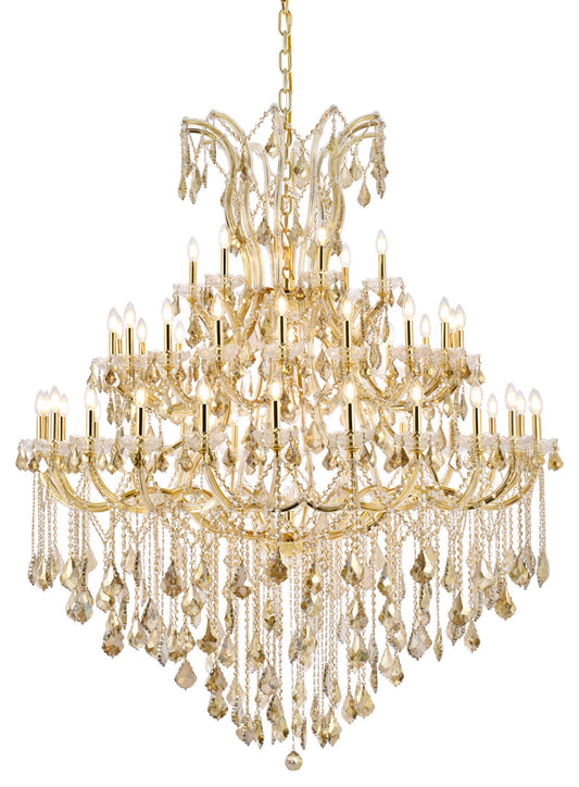 Elegant Lighting 2800G60-GT/RC Maria Theresa 49 Light 60"W - GoldBy Elegant Furniture & Lighting