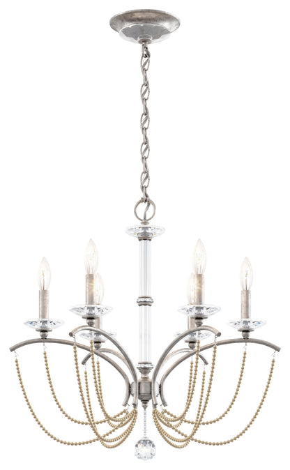 Schonbek Bc7106N-48Pbz 6 Light Crystal Chandelier, Antique SilverBy Schonbek