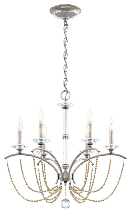 Schonbek Bc7106N-48Pbz 6 Light Crystal Chandelier, Antique SilverBy Schonbek
