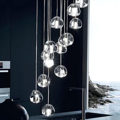 Cernobbio | Staircase Hanging Crystal Lamp, 36 Lights, Warm LightBy Miron Demid LLC