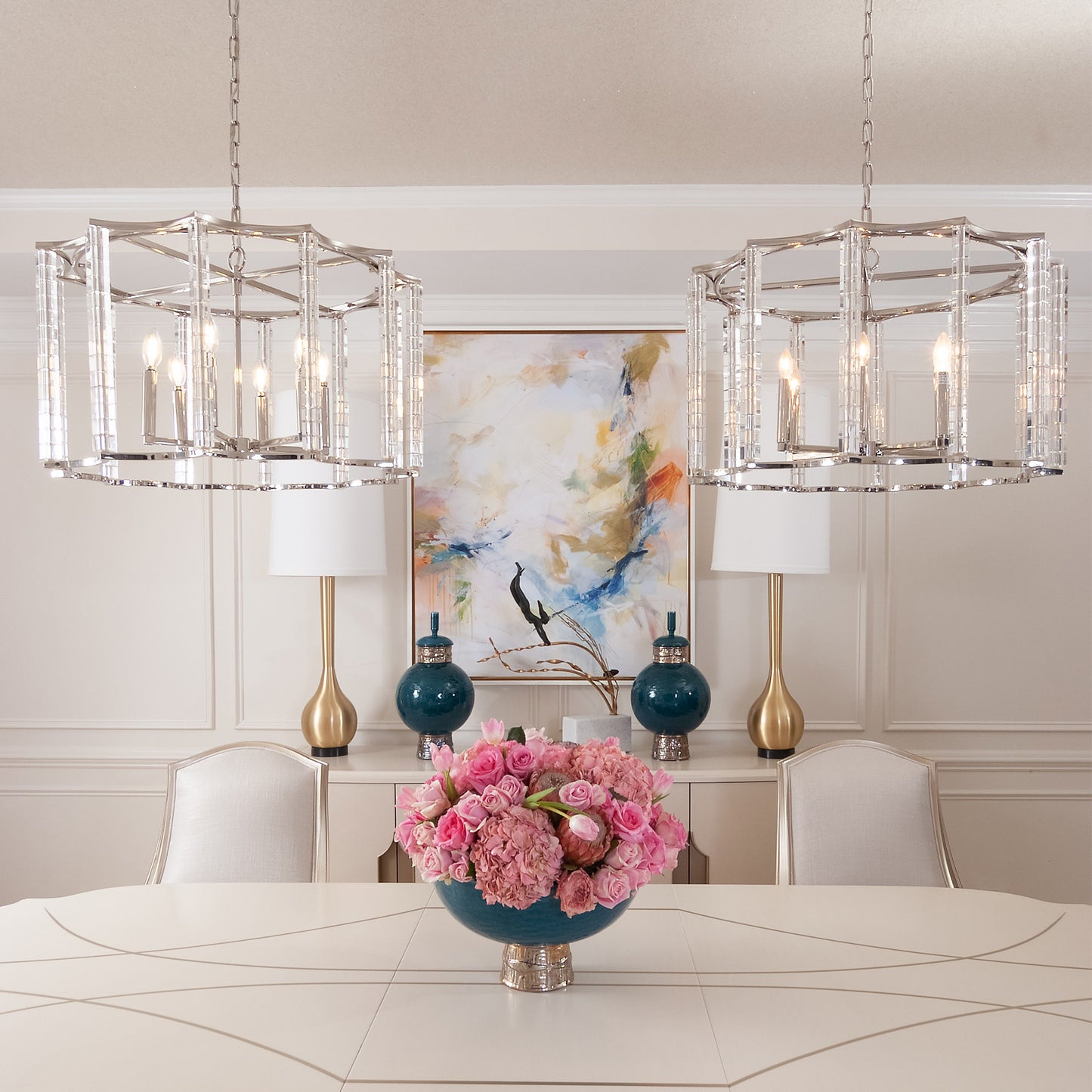 Crystorama Lighting Group 8856 Carson 6 Light 28"W Crystal - Polished NickelBy Crystorama Lighting