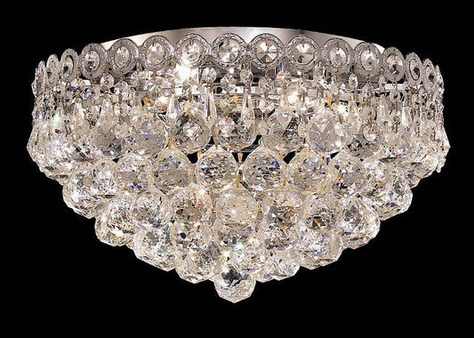 4 light flush mount crystal ceiling light droped with crystal ball