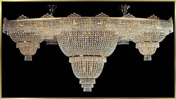 Foyer crystal chandelier in gold plated finish
