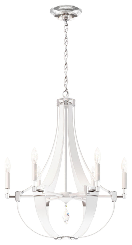 Crystal Empire Rustic 6 Light Chandelier, White Pass LeatherBy Schonbek