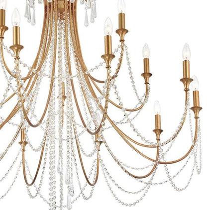 Crystorama arc-1919-ga-cl-mwp-xb-5912-WB Arcadia  15-Light 2-Tier ChandelierBy Crystorama Lighting