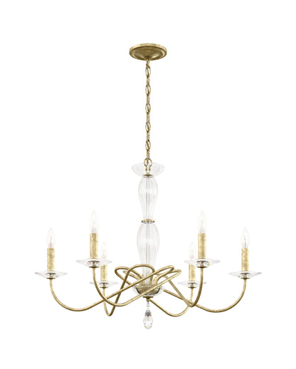 Schonbek Vx1006N-44H 6 Light Crystal Chandelier, Heirloom SilverBy Schonbek
