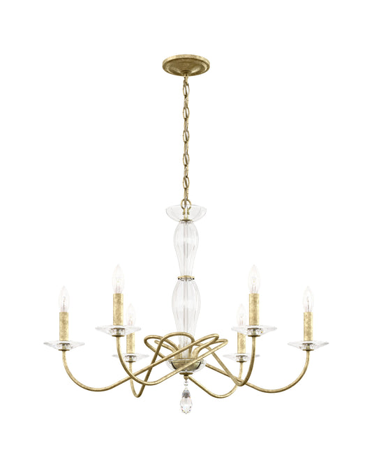 Schonbek Vx1006N-44H 6 Light Crystal Chandelier, Heirloom SilverBy Schonbek