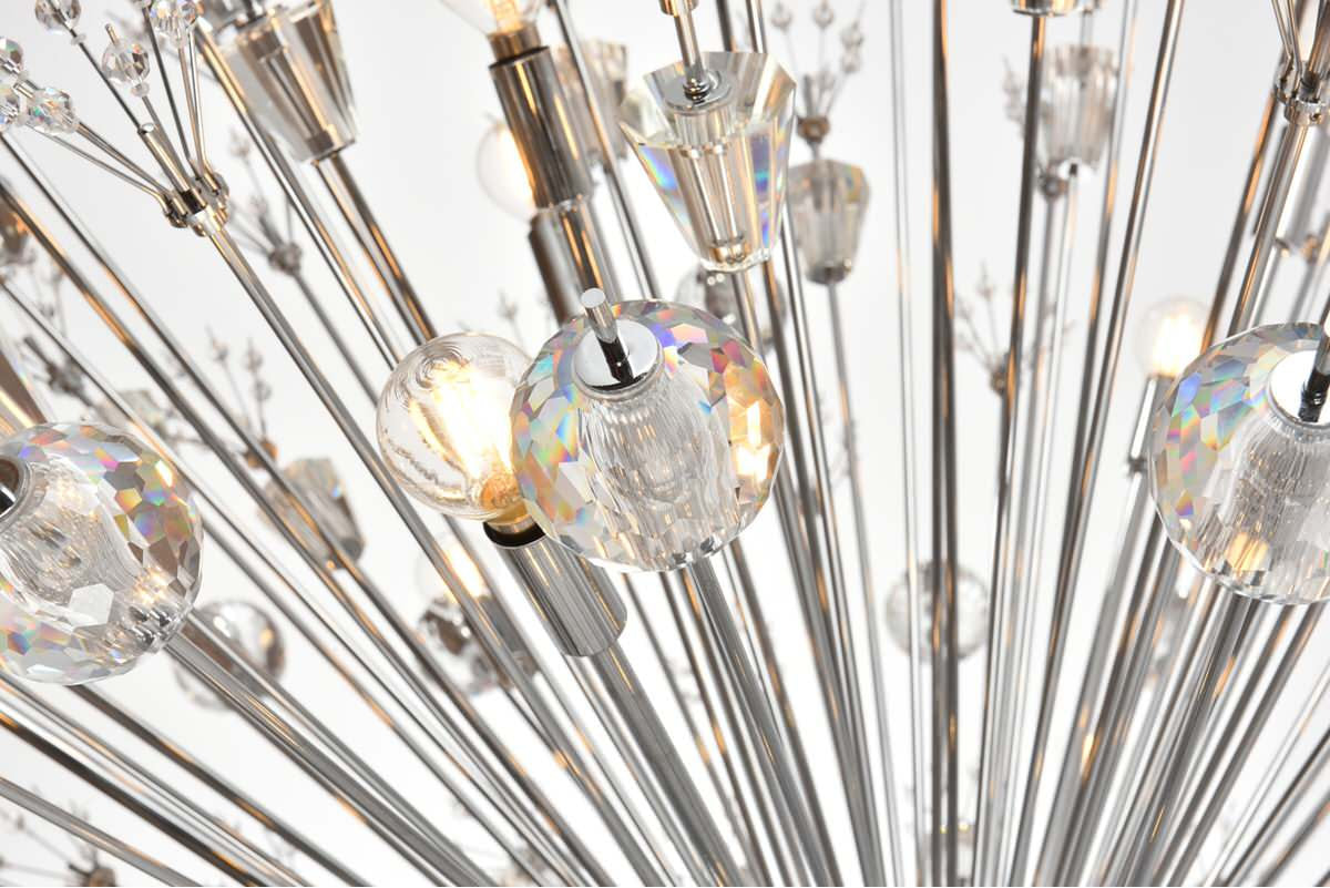 Elegant Lighting 48" Three Tiers Crystal Starburst ChandelierBy Elegant Furniture & Lighting