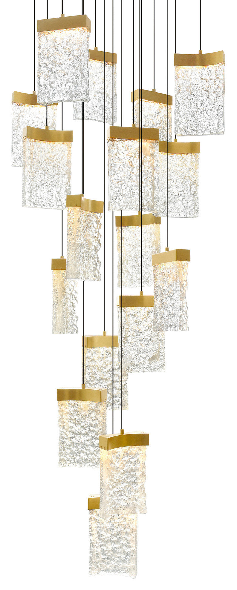 CWI LIGHTING 1587P24-17-624 Lava Integrated LED Brass ChandelierBy CWI Lighting