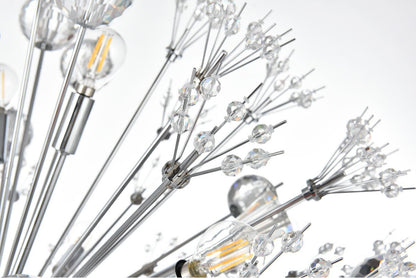 Elegant Lighting 2500D50C Vera 50 inch crystal starburst round pendant in chromeBy Elegant Furniture & Lighting