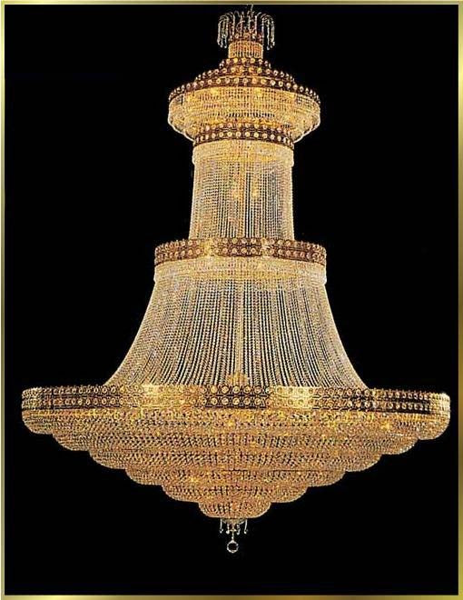 Entryway/ foyer crystal chandelier in gold plated finish