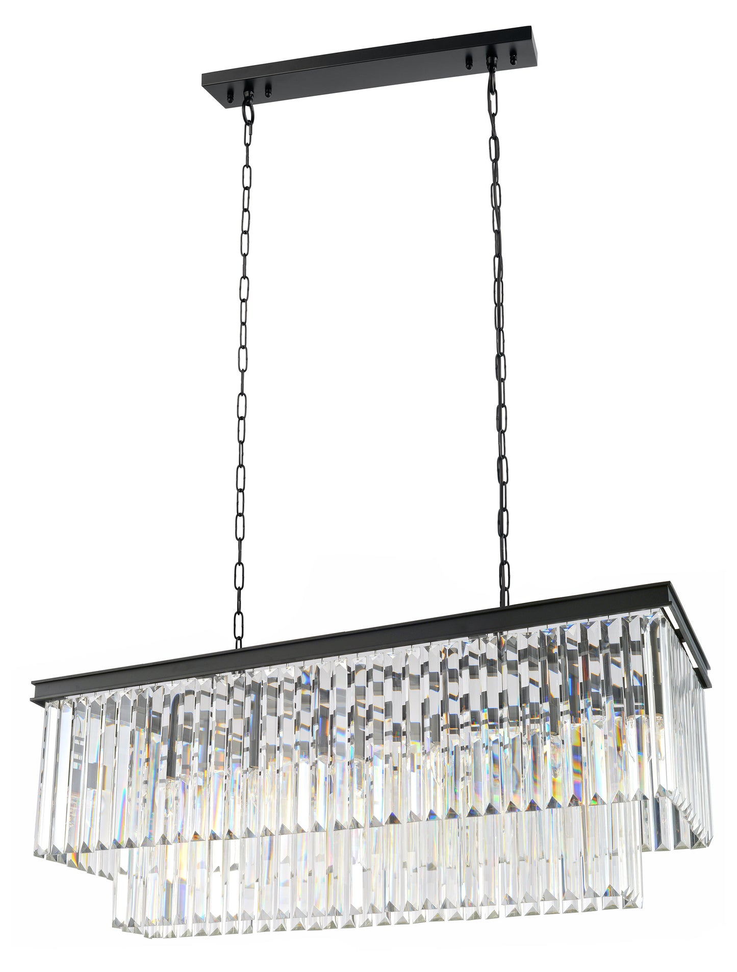 Artistry Lighting Reston Rectangular Chandelier 48x16x18, BlackBy Artistry Lighting