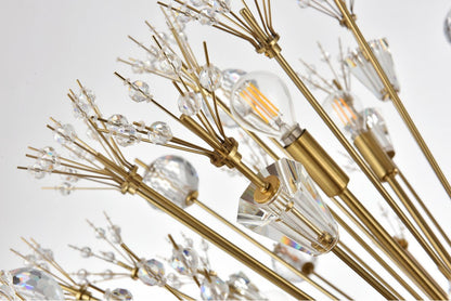 Elegant Lighting 2500D44SG Vera 44 inch crystal starburst round pendant in goldBy Elegant Furniture & Lighting