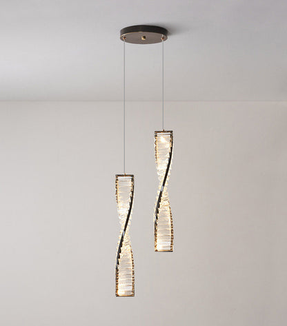 MIRODEMI? San Bartolomeo al Mare | Modern Gold Crystal Chandelier for Bedroom, Black, L30.3xw3.5xh19.6", Warm LightBy Miron Demid LLC