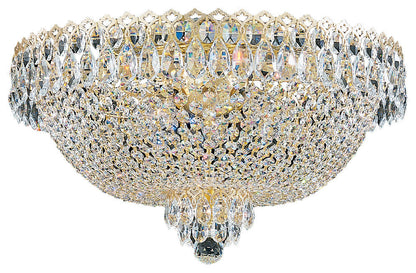 Camelot 6-Light Close to Ceiling in Polished Gold With Clear Gemcut CrystalBy Schonbek