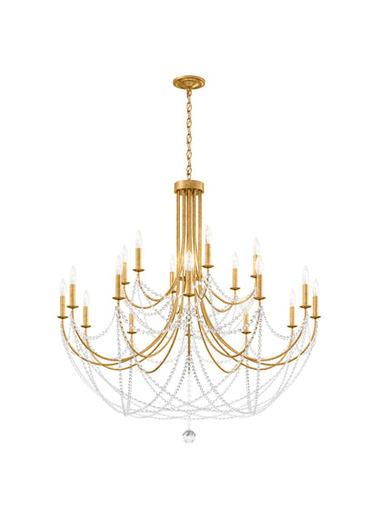 Verdana 43x42.5" 18-Light Transitional Chandelier, Heirloom GoldBy Schonbek