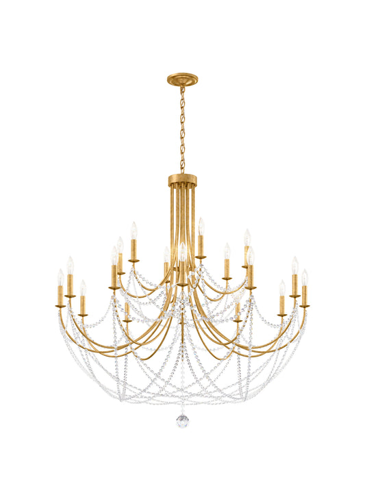 Verdana 43x42.5" 18-Light Transitional Chandelier, Heirloom GoldBy Schonbek