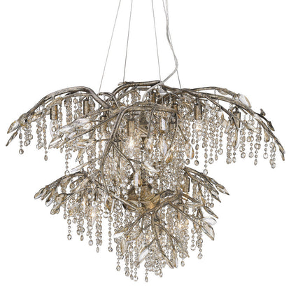 Autumn Twilight 18-Light, Two Tier Chandelier, Mystic Gold, Mystic GoldBy Golden Lighting