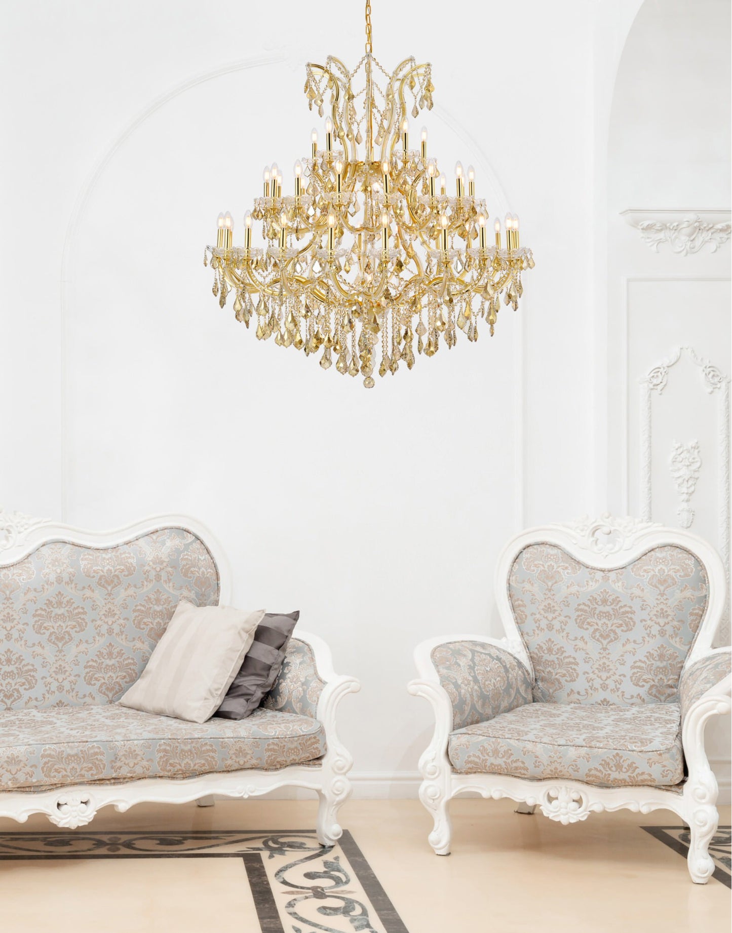 Elegant Lighting 2800G52-GT/RC Maria Theresa 41 Light 52"W - GoldBy Elegant Furniture & Lighting