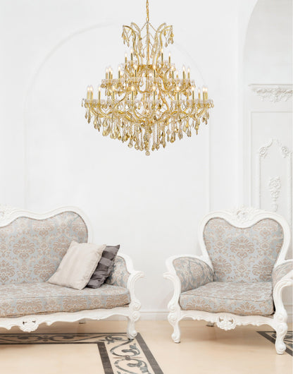 Elegant Lighting 2800G52-GT/RC Maria Theresa 41 Light 52"W - GoldBy Elegant Furniture & Lighting