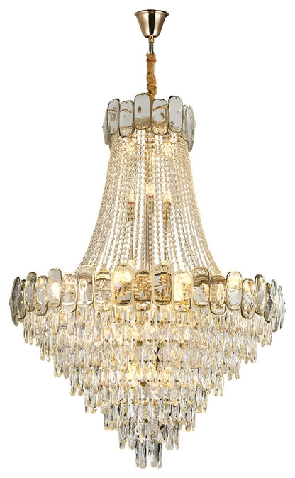 Roure | Large Classic Luxury Staircase Crystal Chandelier, 31.5"By Miron Demid LLC