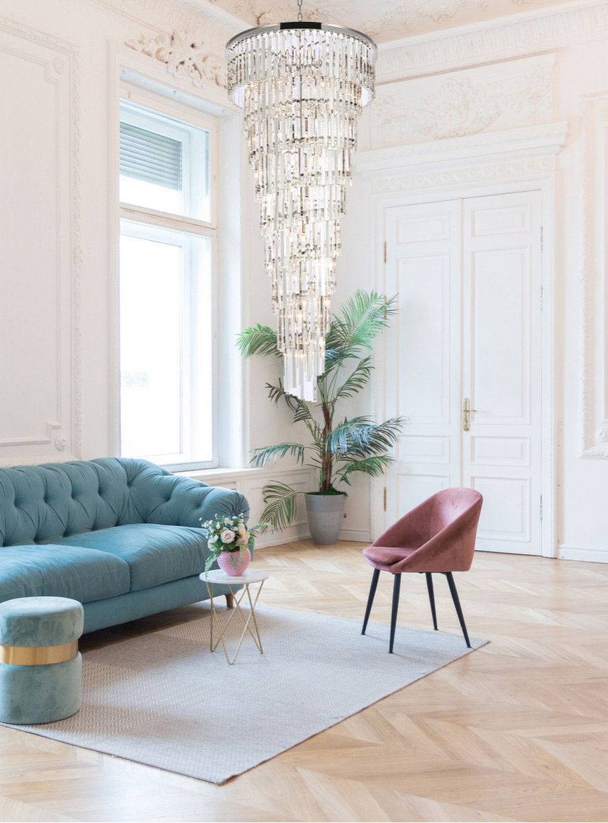 Elegant Lighting 30" Spiral Crystal ChandelierBy Elegant Furniture & Lighting