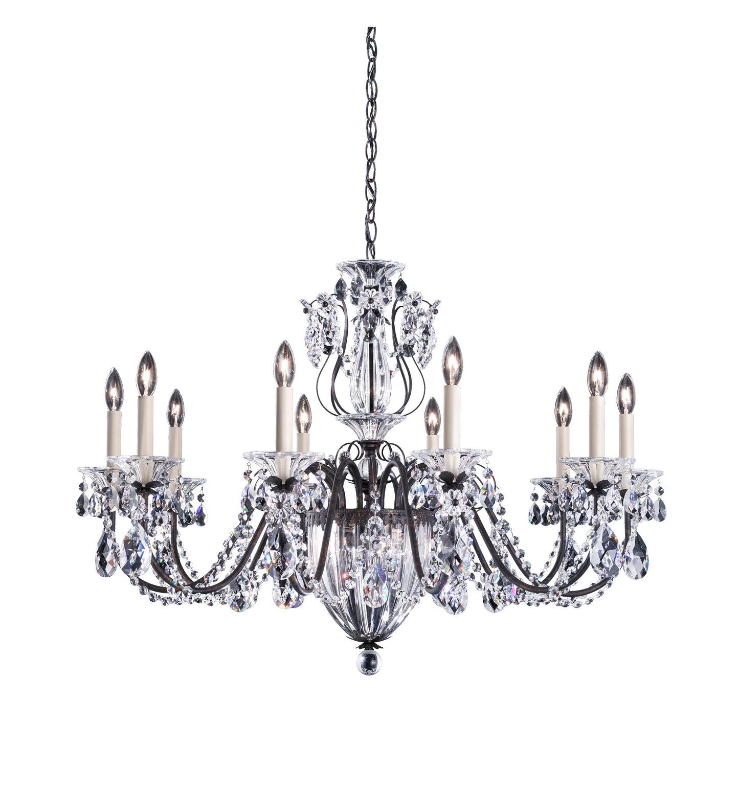 Bagatelle 13 Light Chandelier Heirloom Bronze Clear Heritage CrystalBy Schonbek