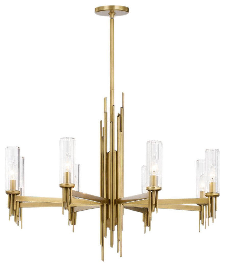 Alora Lighting Torres 8 Light 36" Chandelier, Vintage BrassBy Kuzco Lighting LLC