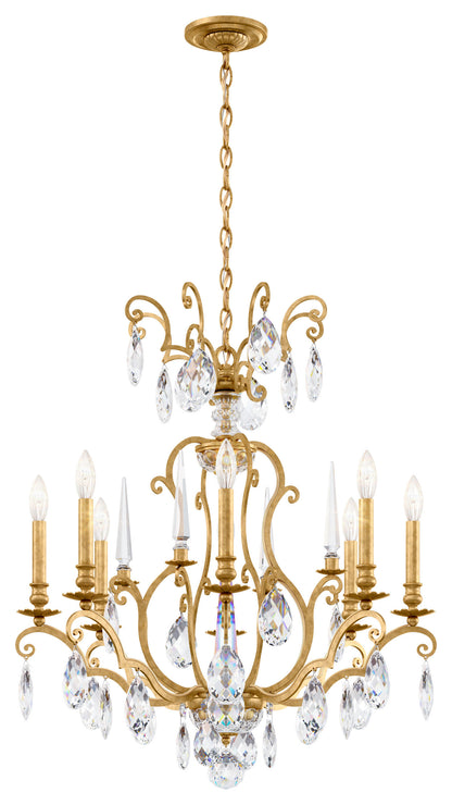 Schonbek Rn3871N-22H 8 Light Crystal Chandelier, Heirloom GoldBy Schonbek