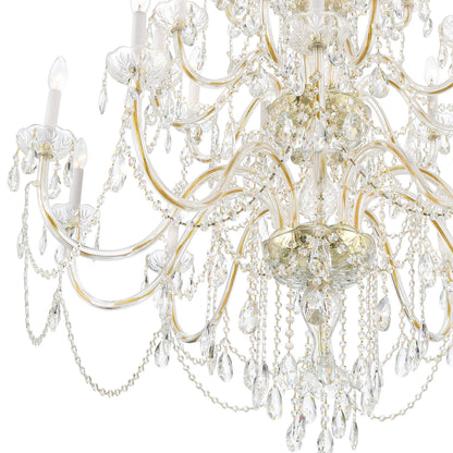 Traditional Crystal 25-Light Polished Brass ChandelierBy Crystorama Lighting