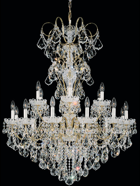 Schonbek 3660-22S 18 Light Crystal Chandelier, Heirloom GoldBy Schonbek