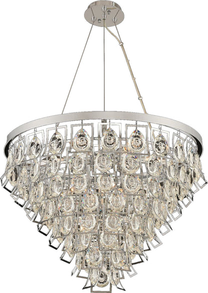 Carmella Adjustable Pendant, Chrome, 27"By KALCO LIGHTING