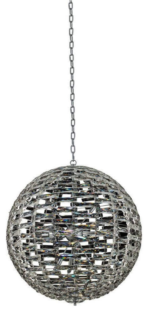 Allegri Alta Orb Pendant, Polished Chrome, 26.00By Allegri Crystal by Kalco Lighting