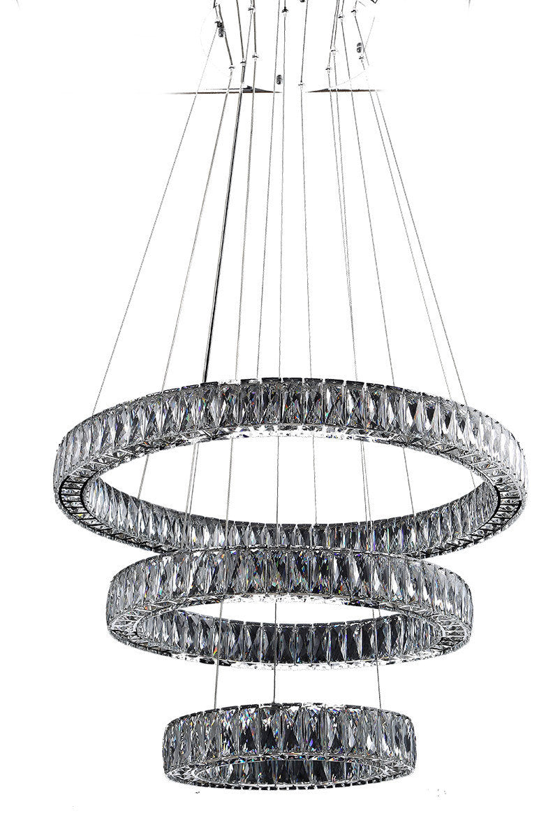 Beautiful Things Lighting Triple Ring LED Crystal Chandelier BTL007By Beautiful Things Lighting