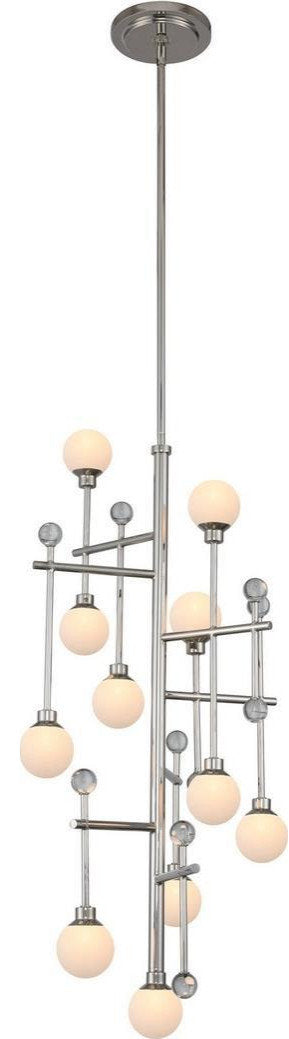 Modern Mercer 11-Light Polished Nickel FoyerBy KALCO LIGHTING