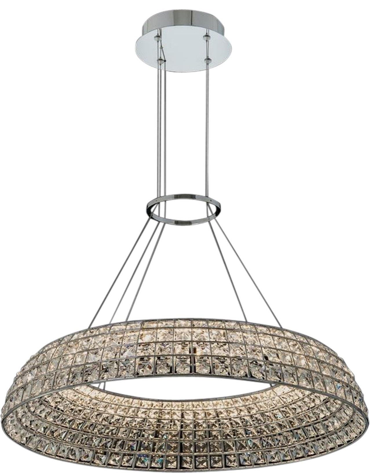 Led Pendant Light With Firenze Crystal, 28"By KALCO LIGHTING