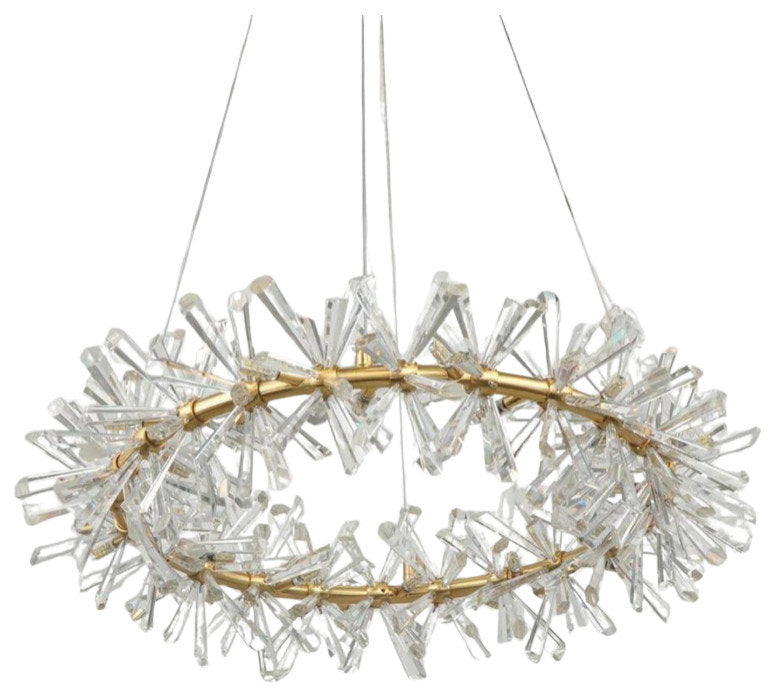 Mira Crystal Modern Chandelier, Diameter 38", 100cmBy Morsale.com
